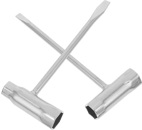 TOYANDONA 2pcs Gas Chainsaw Wrench Tool Set, Thickened 18cm 19cm T-Shaped Spark Plug Socket Wrenches for Lawn Mower and Chainsaw Maintenance Accessories