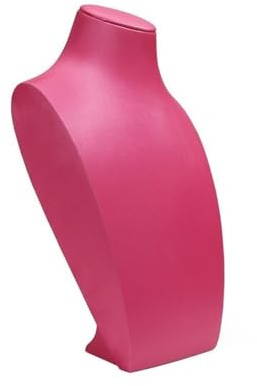 ABBNIA Organizador de Joyas, Expositor de Busto, Collares, Colgantes, de Cuero sintético, Moderno, para mostrador, Almacenamiento (Rojo)