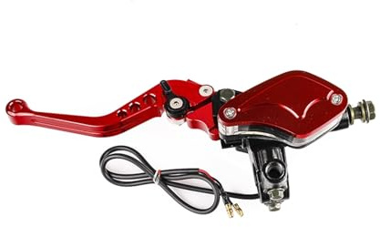 Bromsspakar Kopplingsspak Palanca De Pistón De 14mm Mango Ajustable Bomba De Freno De Embrague Hidráulico Cilindro Maestro Motocicleta De Carreras Universal Motorcykelbroms(Left)