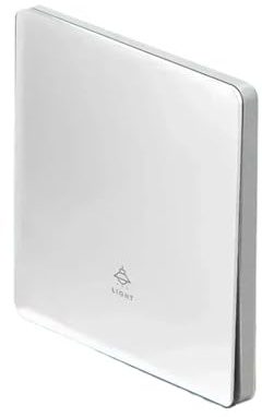 Interruttore Luce Muro,Interruttore Di Commutazion Interruttore universale for luce da parete in vetro temperato, elettrico, 220 V, 1/2/3/4 bande, pannello pulsanti a 1/2 vie(White 1Gang,1Way)
