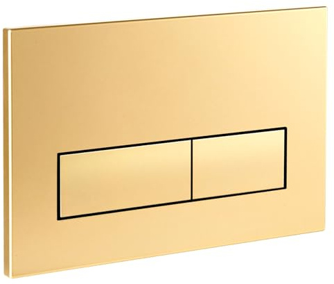 Empyreal Plaque de déclenchement avec jeu de levier de chasse et cadre de montage,pièces de rechange compatible avec Geberit Sigma 01,20,30 & UP320 & 300,115770115 double chasse(Or Mat)