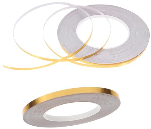 LIGIGWASH 2 piezas Cintas Doradas Autoadhesivas para Decoración de Paredes y Suelos Bordes Fáciles de Aplicar y Limpiar de Total para Sellado y Embellecimiento de Azulejos