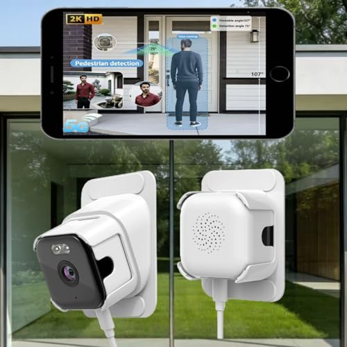 Window Camera, 3MP 2K Indoor/Outdoor Window Camera, 2.4GHz & 5GHz WiFi Security Camera for Home, Ai Colour Night Vision Technology, Continuous Recording, Motion Detection Functionality (1 Pack)