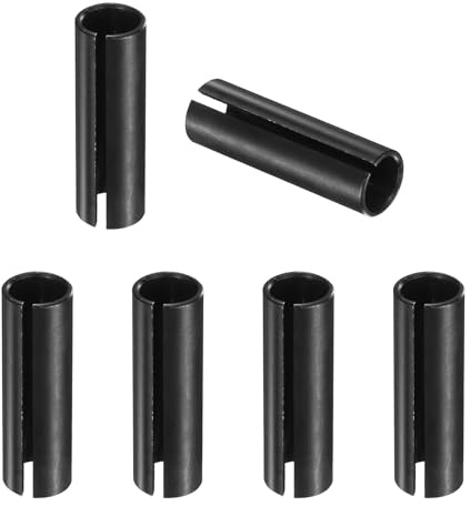 sourcing map 6 adattatori per pinza da 8 mm (5/16) a 6,35 mm (1/4) in acciaio al carbonio per fresatrice di riduzione della pinza utensile per mandrino di conversione per lavorazione del legno