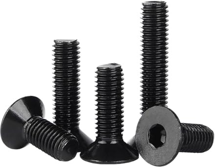 HF Mont 1/50 Stück M2 M2.5 M3 M4 M5 M6 M8M10M12 DIN7991 Schwarz 304 Edelstahl Sechskant Innensechskant Flache Senkkopfschraube(35mm,1Pc M12)