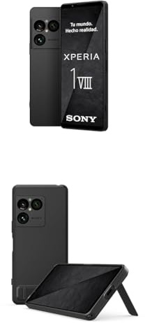 Sony Xperia 1 VIII - Pantalla OLED HDR FHD+ de 6,5 19,5:9 120Hz, Triple cámara con Nuevo teleobjetivo, Xperia AI, Batería 2 días, Audio 3,5 mm, Dual SIM, Negro Grafito + Funda