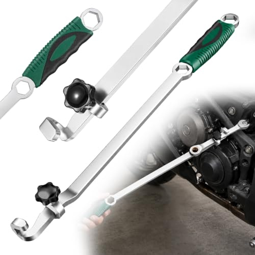 Lomhyve rallonge cliquet de clé 40 cm, cle a cliquet de couple acier chrome vanadium, poignée antidérapante compatible cliquet, douille et clef mixte pour outillage mecanique auto et bricolage