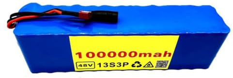 48V 100AH 13S3P Baterías Recargables para Bicicleta Eléctrica Batería De Alta Capacidad para Patinetes Eléctricos Ebike Batería De Litio De Alta Potencia con Charger