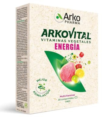 Arkopharma Arkovital Pura Energía, Multivitamínico Defensas Naturales y Vitalidad, 9 Vitaminas Naturales y 5 Minerales, Mayor Asimilación, 30 Unidad (Paquete de 1)
