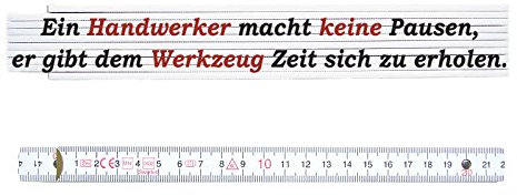 Zollstock Spruch Ein Handwerker macht keine Pausen Mann Spruch Lustig Geschenk Geschenkidee für Freund Kumpel Kollege Mitarbeiter Chef