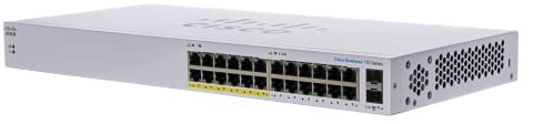 Cisco Business CBS110-24PP-D Unmanaged Switch | 24﻿ GE-Ports | Partial PoE | 2 x 1G-SFP Shared | Begrenzter Lebenszeitschutz (CBS110-24PP-D)