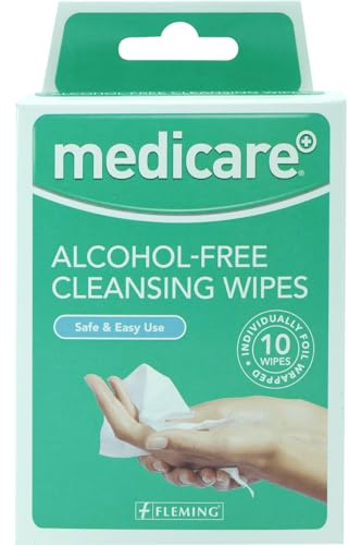 Medicare Alcohol Free Cleansing Wipes, Pack of 10 Wipes