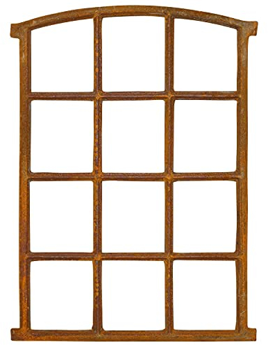 aubaho Stallfenster Scheunenfenster Fenster 12 Felder Eisen 78cm Rost Antik-Stil Eisenfenster Kirchenfenster Sprossenfenster