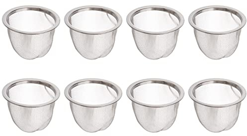 Loose Tea Holder Teapot Mesh Strainer Infuser Filter: Replacement Stainless Steel Tea Pot Drain Net 8pcs Reusable Loose Leaf Tea Strainer Tea Infuser 6. 5cm Tea Ball Infuser