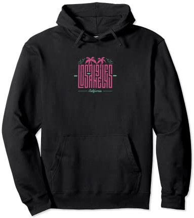 Los Angeles California Palm Trees Outline Pullover Hoodie