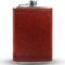 Fiaschetta in Acciaio Inox, Design Elegante in Pelle, Bottiglia da Whisky o Grappa di Qualità, Ottima Idea Regalo, da Viaggio & Fuori Casa, Marrone, 301-400ml