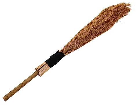 Ciieeo 1pezzi Scopa Di Halloween Realizzata in Legno e Decorazione Per Scopa Da Strega Accessori Per Decorazione Di Halloween