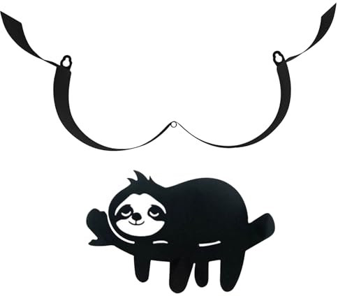 Toilettenpapier Rollenhalter Neuheit Toilettenrollenhalter süßer schwarzer Wandmontage Faultier Toilettenbrötchen Tissue Papier Aufbewahrung 5 Rollen Lustige Metall Toilettenpapier Organizer