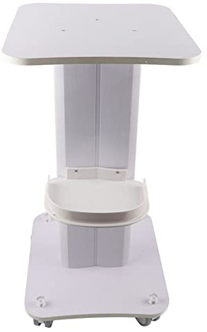 Carro Rodante de Salón con Bandeja en Cada Lado, 4 Ruedas, Diseño Elegante, Fácil de Instalar, Perfecto para Peluquería de Belleza, Ideal para Almacenamiento de Líquidos de Belleza