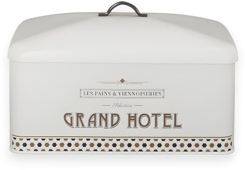 PZL CONCEPT Boîte à Pain Grand Hôtel - Huche à Pain - Conservation, Rangement et Stockage du Pains, Baguettes, Petits Pains et Gâteaux - Garde les Aliments Frais plus longtemps