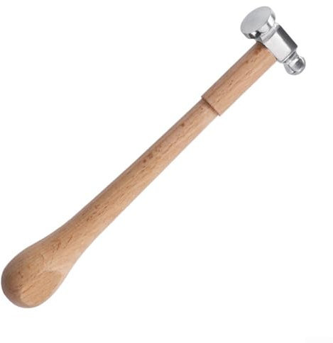Martillo con mango de madera para plateros y joyeros profesionales, fabricación de joyas (B)