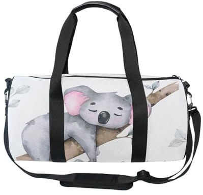 Mnsruu Sporttasche mit Schultergurt für Damen und Herren, Aquarellfarben, niedlicher Koala-Seesack, Reisetasche, Training, Workout-Tasche mit Schuhfach für Übernachtung, Wochenende, #01,
