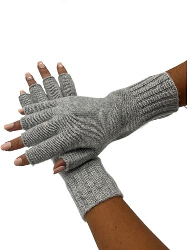 Alashan Fingerloser Handschuh aus Kaschmir, 100 % Kaschmir, asche, Einheitsgröße