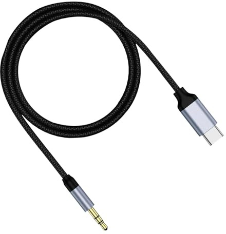 Genérico Cable Estéreo Para Automóvil - Auxiliar Jack 3,5 Mm | Audio de Doble Extremo Para Coche | Adaptador USB C a AUX