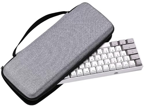 Hyekit Étui de clavier 60 % 65 % rigide pour 60/64/68 touches - Clavier de jeu mécanique magnétique - Compatible avec Madlion MAD60/68, Aula Win60/68, RK61/R65, MageGee Mini