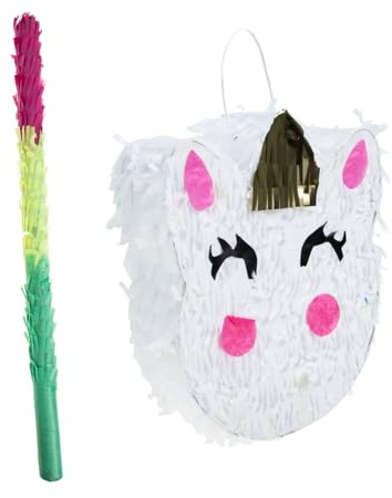HOOTNEE Piñata Unicornio Manual Rellena Dulces Fiesta Cumpleaños Decoración Cumpleañera