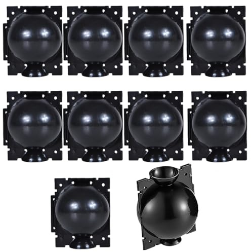 ChaoShaner 10Pcs Plant Root Growing Box,Stronger Propagation Rooting Ball | Practical Air Layering Propagation Ball,Reusable,Assisted Cutting Rooting Device,for Gardening Fast Rooting (Black)