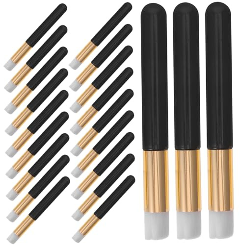 minkissy 30stücke Mini-make-up-applikator Lippenstift und Concealer Wimpernverlängerungs-reinigungsbürste Nasenporenbürste für Frauen und Mädchen mit Runden Kopf für Gleichmäßige