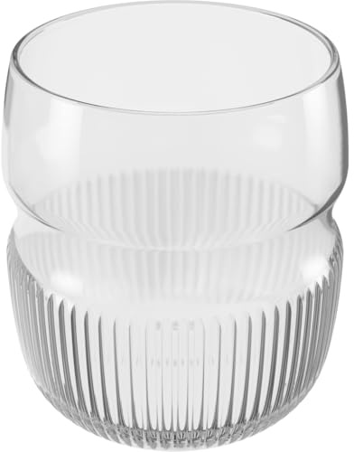 BLANCO Trinkgläser Set | 4er Set | 400 ml | geripptes Design | Borosilikatglas | spülmaschinenfest | ergonomische Form