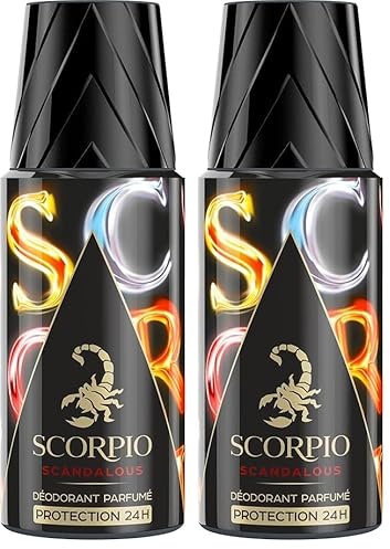 Scorpio - Déodorant Homme - Collection Scandalous - Atomiseur 150 ml (Lot de 2)