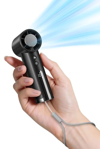 OidoZac Handventilator Mini Tragbarer Ventilator, Wiederaufladbar USB Ventilator für Konzert, Reisen, Büro und Zuhause – Muttertagsgeschenk für Mama, Schwarz