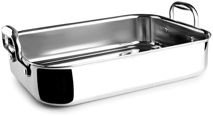 Lacor 60865.0-60865 - Moule à rôtir TriChef, 35 x 26 cm, 5 litres | Ustensile professionnel durable; conçu pour un rendement optimal y nettoyage rapide et facile au lave-vaisselle
