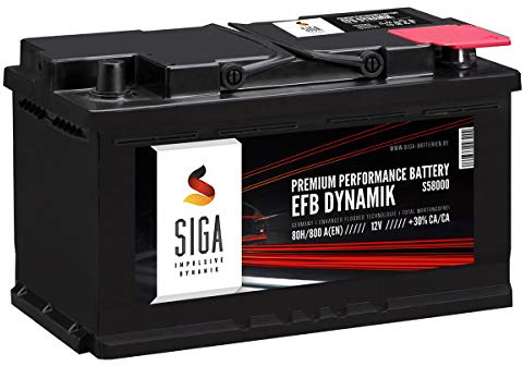 SIGA EFB 80AH 12V Autobatterie Start Stopp Batterie Starterbatterie