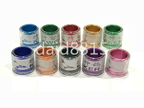 50pcs 8mm Personal Pigeon Band Ring Aluminium Plastic Name Logo Year Metal (Colors Letters)