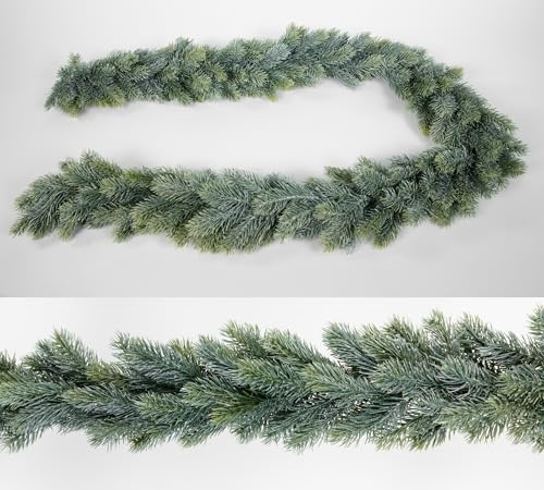 Künstliche Tannengirlande rund 170cm Double Schneeoptik DP Kunststanne Kunststoff Spritzguss-Verfahren 100% PE künstliche Tanne