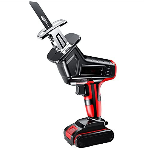Sega a Gattuccio,Sega Universale Multifunzionecon, 25V 2x2500mAh Batterie,Luce LED, Velocità 0-2800SPM, ictus 15mm,Ricarica rapida, ideale per il taglio di legno e metallo