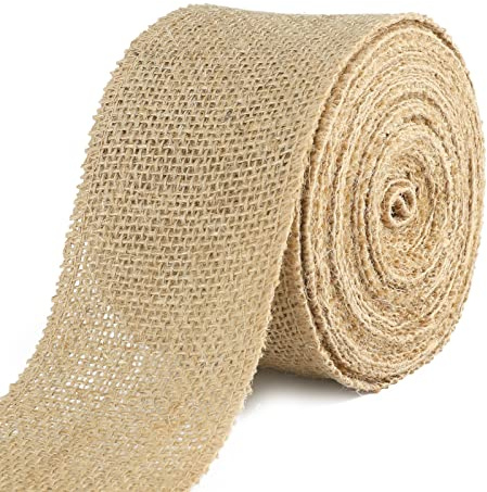 G2PLUS 10M Juteband Burlap Band Vintage 8CM Sackleinen Band Dekoband Deko Juteband für DIY Handwerk Weihnachten Deko Hochzeit Party