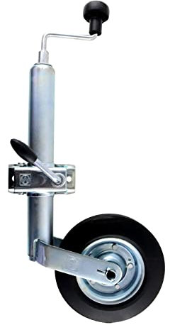 p4U Winterhoff Stützrad mit Klemmträger für Anhänger und Wohnwagen, 150 kg, 48 mm