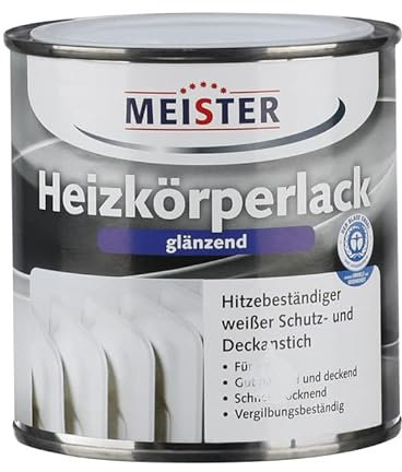3x0,75 L Meister Heizkörperlack glänzend Weiß 2,25 L
