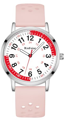 RioFoior Reloj de enfermera para enfermeras, estudiantes de enfermería, profesionales médicos, médicos con varios colores, segunda mano y 24 horas, correa de silicona transpirable colorida, reloj