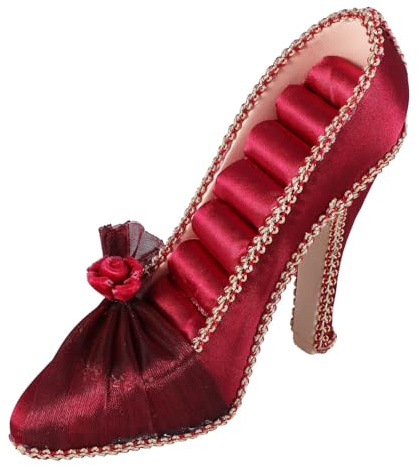 ABOOFAN Kreativer Schmuckständer Schmuckaufbewahrungsorganizer in High Heels Form aus Kunstharz mit Ohrringhalter und Ring Präsentationsständer für Stilvolle Heimdekoration | Ohrringe und Ringe Sichtbar Aufbewahren, Viel Platz für Schmuck, Stilvolle Deko für Zuhause