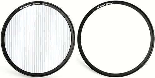 ICE Magco 77mm Slim Magnetic Blue Streak Filter Multi-Coated MC Optical Glass Incl Adapter