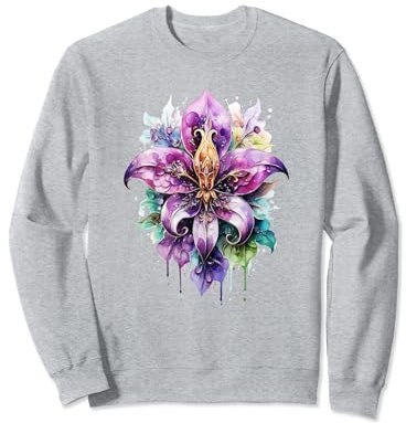 Fleur de Lys, französische Lilie, Blume, Sommer, Symbol, Karneval Sweatshirt
