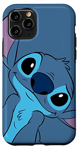 Hülle für iPhone 11 Pro Disney Lilo and Stitch Cute Stitch Face Slate Gray