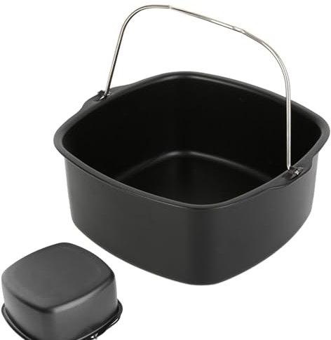 Poêle à gâteau pour friteuse à air - Plat à gâteau carré en acier d'aluminium de qualité alimentaire | Moule à pâtisserie antiadhésif Ustensiles de cuisson, accessoires multifonctions résistants à la