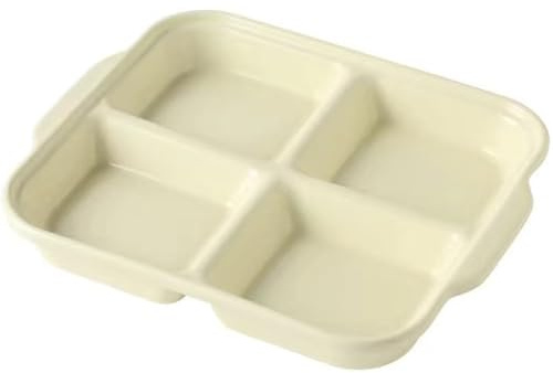 TAMUME Assiette repas en porcelaine avec 4 compartiments pour le contrôle des portions